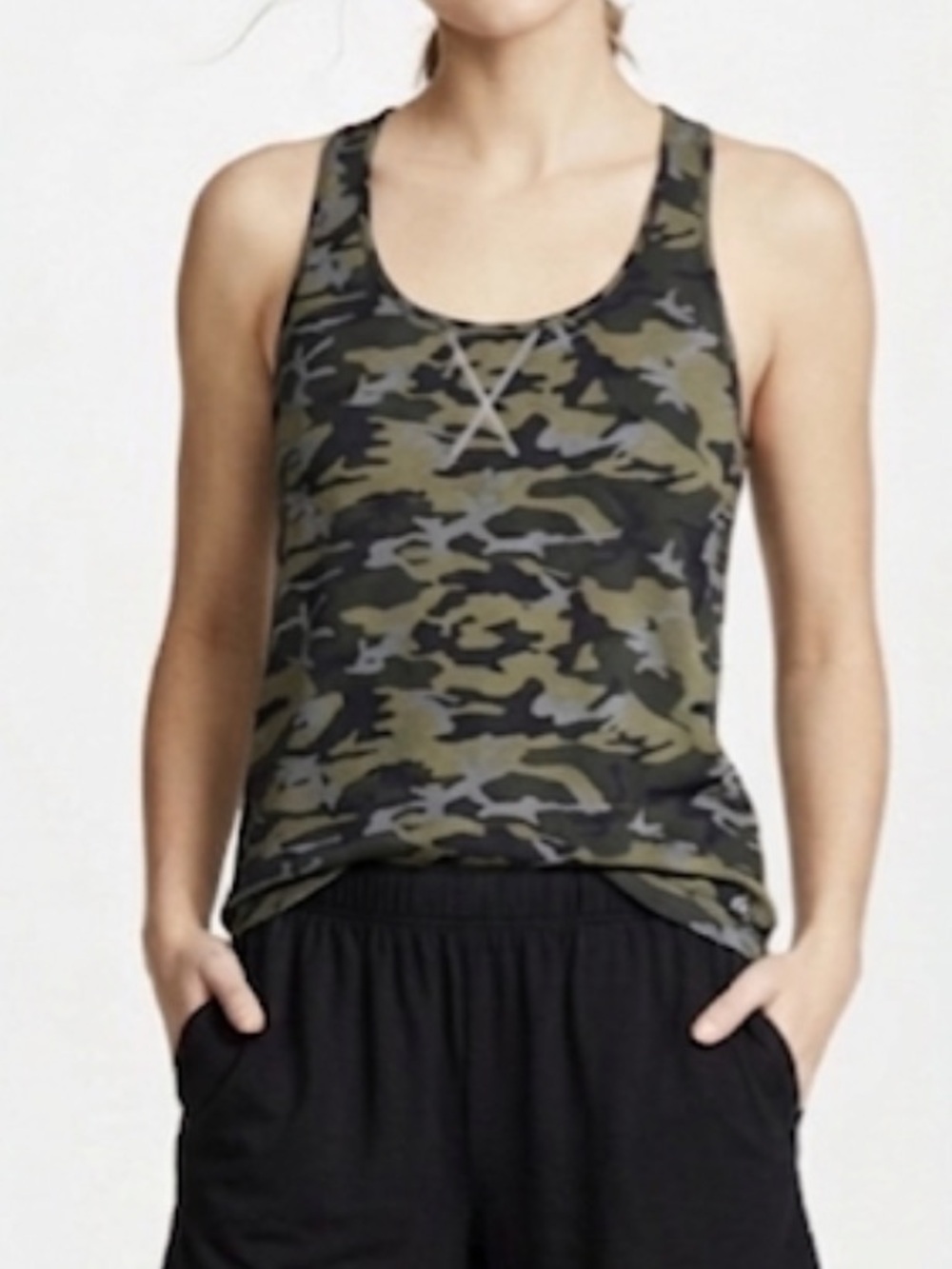 Calvin Klein Olive & Black Camo Racerback Tank